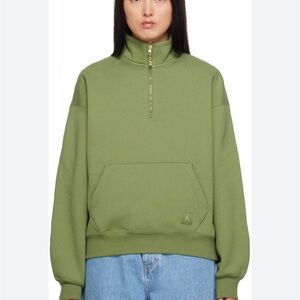 Jordan Olive Green Half-Zip Hoodie